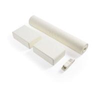 Myga Yoga Starter Set - Yoga Mat, 2 Yoga Blocks & Strap with Metal D-Ring - Non-Slip Yoga & Pilates Kit for Home Workouts & Fitness - Lightweight & Durable | 173cm x 61cm x 4mm (Cream)
