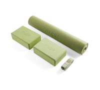 Myga Yoga Entry Mat, Strap & Pair of Blocks in Green Myga Green
