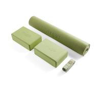 Myga Yoga Entry Mat, Strap & Pair Of Blocks - Moss