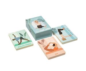 Myga Yoga Pose Cards - 70 Exercise Cards for Yoga, Fitness & Full Body Training - Workout Deck to Improve Health & Flexibility - Ideal for Beginners to Advanced Yogis - Great for Home, Gym & Travel