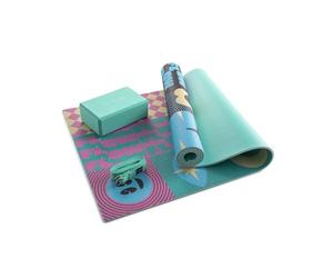 MYGA Yoga Starter Set - 6mm Non-Slip Yoga Mat, Yoga Block and Strap - Starter Kit for Beginners in Pilates, Exercise and Fitness - Choice of Design (Spirit)