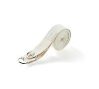 Myga Yoga Strap with D-Ring - 2-in-1 Adjustable Yoga Belt & Mat Carrier Sling - Stretching Strap for Flexibility, Balance, Pilates & Fitness - Durable Yoga Accessory for Home & Travel - 1.8m (Cream)