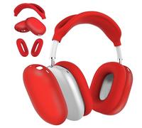 MyGadget Case for Apple Airpods Max [3 in 1] - Set of Accessories - 1x Headband Cover | 2x Ear Cushions for Inside & Outside - Silicone Covers in Red