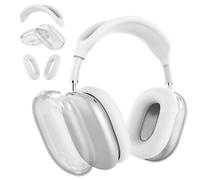 MyGadget Case for Apple Airpods Max [3 in 1] - Set of Accessories - 1x Headband Cover | 2x Ear Cushions for Inside & Outside - Silicone Covers White/Transparent