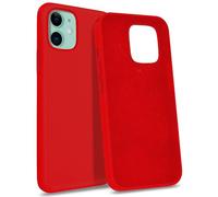 MyGadget Case for iPhone 11 - Silicone Hardcase with Microfiber Lining - Shockproof Shell in Red