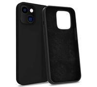 MyGadget Case for iPhone 13 Mini - Silicone Hardcase with Microfiber Lining - Shockproof Shell in Black