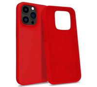MyGadget Case for iPhone 14 Pro Max - Silicone Hardcase with Microfiber Lining - Shockproof Shell in Red