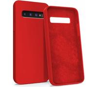 MyGadget Case for Samsung Galaxy S10 - Silicone Hardcase with Microfiber Lining - Shockproof Shell in Red