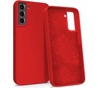 MyGadget Case for Samsung Galaxy S22 Plus - Silicone Hardcase with Microfiber Lining - Shockproof Shell in Red