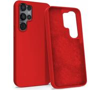 MyGadget Case for Samsung Galaxy S23 Ultra - Silicone Hardcase with Microfiber Lining - Shockproof Shell in Red