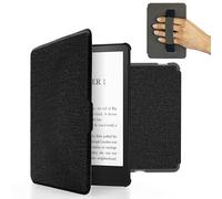 MyGadget Cover compatible Tolino Vision 1 | 2 | 3 | 4 Magnetic Flip Case - Bookstyle Protector with Elastic Hand Strap - Black