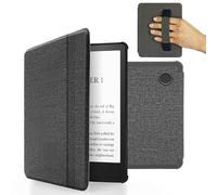 MyGadget Cover compatible with Tolino Vision 5 | Kobo Libra H2O Magnetic Flip Case - Bookstyle Protector with Elastic Hand Strap - Light Grey
