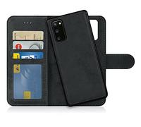 MyGadget Flip Case for Samsung Galaxy S20 - [ Removable Magnetic Cover ] - PU Leather Phone Case - [ Cover with Card Slot ] Protective Shell in Grey Black