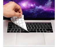 MyGadget Keyboard Cover for Apple MacBook Pro 13 inch & 15" Touchbar - Ultra Thin Silicone Protector QWERTZ [German] - Protective Skin Slim Cover Film Black