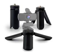 MyGadget Mini Tripod with 1/4" Screw - Webcam Support - Compact Tripod for Travel or Outdoor Activities - Compatible with Cameras up to 3 kg - Black