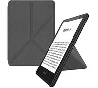 MyGadget Origami Cover compatible with Kindle Paperwhite 11th Generation from 2021 Magnetic Flip Case - Bookstyle Protector with Stand - Light Grey