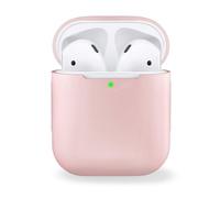 MyGadget Silicone Case compatible with Apple AirPods 1st & 2nd Generation - Anti-Slip & Shockproof Cover for Bluetooth Earphones - Skin in Matte Pink