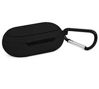 MyGadget Silicone Case for Samsung Galaxy Buds | Buds Plus - TPU Cover with Keychain for Charging Box - Anti Scratch 360° Protection - Skin Black