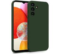 MyGadget TPU Case for Samsung Galaxy A14 5G - Cover Dual Layer with Camera Protection | Inner Lining - Soft Touch Rubber & Anti-Scratch Shell Olive Green