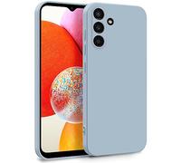 MyGadget TPU Case for Samsung Galaxy A14 5G - Cover Dual Layer with Camera Protection | Inner Lining - Soft Touch Rubber & Anti-Scratch Shell Light Blue
