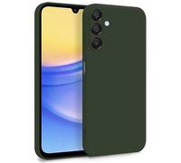 MyGadget TPU Case for Samsung Galaxy A15 5G - Cover Dual Layer with Camera Protection | Inner Lining - Soft Touch Rubber & Anti-Scratch Shell Olive Green