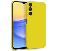 MyGadget TPU Case for Samsung Galaxy A15 5G - Cover Dual Layer with Camera Protection | Inner Lining - Soft Touch Rubber & Anti-Scratch Shell Yellow