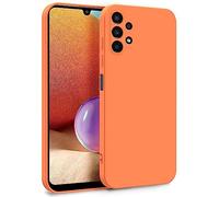 MyGadget TPU Case for Samsung Galaxy A32 5G - Cover Dual Layer with Camera Protection | Inner Lining - Soft Touch Rubber & Anti-Scratch Shell Orange