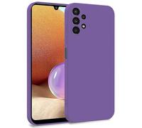 MyGadget TPU Case for Samsung Galaxy A32 5G - Cover Dual Layer with Camera Protection | Inner Lining - Soft Touch Rubber & Anti-Scratch Shell Purple