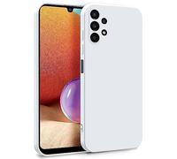 MyGadget TPU Case for Samsung Galaxy A32 5G - Cover Dual Layer with Camera Protection | Inner Lining - Soft Touch Rubber & Anti-Scratch Shell White