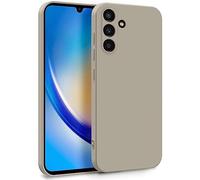 MyGadget TPU Case for Samsung Galaxy A34 5G - Cover Dual Layer with Camera Protection | Inner Lining - Soft Touch Rubber & Anti-Scratch Shell Grey