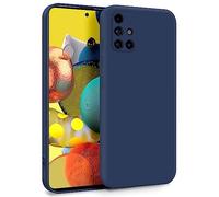 MyGadget TPU Case for Samsung Galaxy A51 5G - Cover Dual Layer with Camera Protection | Inner Lining - Soft Touch Rubber & Anti-Scratch Shell Dark Blue