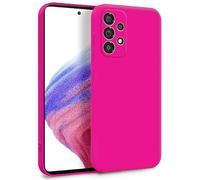 MyGadget TPU Case for Samsung Galaxy A53 5G - Cover Dual Layer with Camera Protection | Inner Lining - Soft Touch Rubber & Anti-Scratch Shell Magenta Red