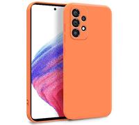 MyGadget TPU Case for Samsung Galaxy A53 5G - Cover Dual Layer with Camera Protection | Inner Lining - Soft Touch Rubber & Anti-Scratch Shell Orange