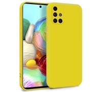 MyGadget TPU Case for Samsung Galaxy A71 4G - Cover Dual Layer with Camera Protection | Inner Lining - Soft Touch Rubber & Anti-Scratch Shell Yellow
