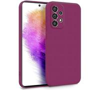 MyGadget TPU Case for Samsung Galaxy A73 5G - Cover Dual Layer with Camera Protection | Inner Lining - Soft Touch Rubber & Anti-Scratch Shell Wine Red