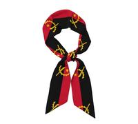 MYGANN Angola Flag Rectangle Women'S Silk Scarf Hijab Scarf Costume Accessories Handbag Pendant 119x7.9cm