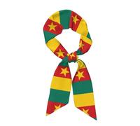 MYGANN Flag Of Cameroon Rectangle Women'S Silk Scarf Hijab Scarf Costume Accessories Handbag Pendant 119x7.9cm