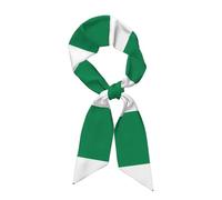 MYGANN Flag Of Nigeria Rectangle Women'S Silk Scarf Hijab Scarf Costume Accessories Handbag Pendant 119x7.9cm