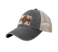MYGANN Native American Painting Unisex Adjustable Hat Mesh Cap for Outdoor Sports Travel Shoes & Hats Accessoriesdeep Heather