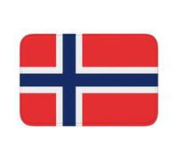 MYGANN Norwegian Flag Crystal Velvet Locking Edge Non-Slip Floor Mat 40x60cm For Kitchen Laundry Room Entry Door Home Décor