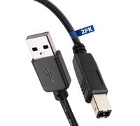 Mygatti Printer Cable 1.5 m/2 Pieces, Type A to Type B Printer Cable, USB 2.0 Type B Scanner Cable, Compatible with Printer or Scanner, DAC, Touchscreen TV with USB-B Connection and More