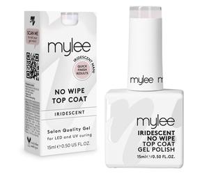 MYGEL by Mylee Iridescent No-Wipe Top Coat 15ml - UV/LED Soak-Off, Long-Lasting, Salon & Home Use