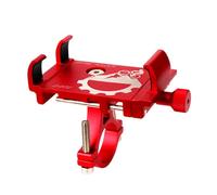 MyGiGi Aluminum Bicycle Phone Holder, Motorcycle Phone Clip, Scooter Handlebar Cellphone Mount, Adjustable Compatible with iPhone Samsung and More 4.7" to 6.8" Smartphones (Red)