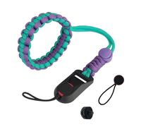 MyGiGi Camera Wrist Strap for Digital Camera and Selfie Stick with Quick Release Connector and a 1/4" Screw (Purple + Cyan)