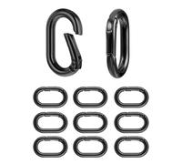 MYGLOAR 10pcs Carabiner Hook, Small Key Ring, Mini Carabiner Hook, Spring Split Ring for Keychain, Outdoor Camping Backpack Pendant, Swing Pendant, 4.6*30mm