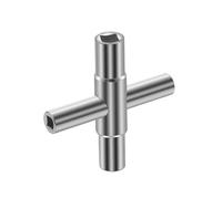 MYGLOAR Square Wrench, 4 Way Multi-function Wrench, Internal Size 6.5mm/7mm/8mm/9mm Ventilation Key, Public Key, for Cabinet Water Meter Gas Electric
