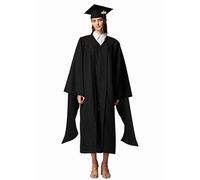 MyGradDay Graduation Master Cap and Gown Master Regalia with Black 2024 2025 Tassel Package, Black, 51