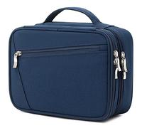 mygreen Electronics Travel Organizer, Watreproof Electronic Accessories Case Portable Double Layer Cable Storage Bag for Cord, Charger, Flash Drive, Phone, Ipad Mini, SD Card, Gifts for Him Blue