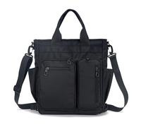 mygreen Tokyo Tote Messenger Backpack Convertible Tote Bag and Backpack, Fits 15.6" Laptop, Black-1688, 15.6 inch Laptop, Modern, Minimalist