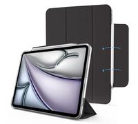 MYGROO for iPad Air6th 11 Inch Case 2025/2024, iPad Air 5th Generation case 2022, Air 4th Generation case, Tri-fold Smart Cover with Clear Shell,Slim and Lightweight,Noble Black